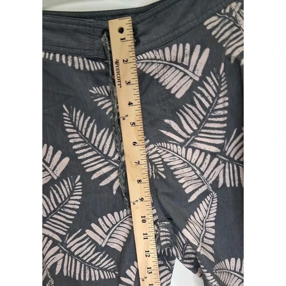 Roark Men's Sz 30 Shorey Swim Trunks Charcoal Botanical Drawstring Board Shorts